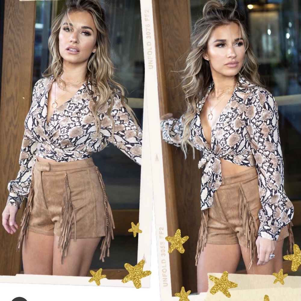 Kittenish Snake print crop